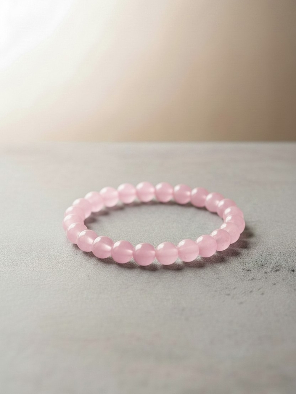 Delicate Pink Beaded Stretch Bracelet